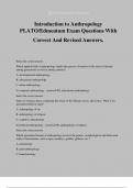 ntroduction to Anthropology PLATO/Edmentum Exam Questions With Correct And Revised Answers.