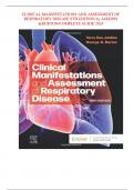 CLINICAL MANIFESTATIONS AND ASSESSMENT OF RESPIRATORY DISEASE 9TH EDITION by JARDINS &BURTON/COMPLETE GUIDE 2024 