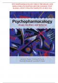 PSYCHOPHARMACOLOGY DRUG THE BRAIN AND BEHAVIOR 4TH EDITION MEYER NURSING TEST BANK/LATEST UPDATE/COMPLETE GUIDE 2024