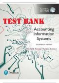 ACCOUNTING INFORMATION SYSTEMS 14TH EDITION (GLOBAL EDITION) BY MARSHALL ROMNEY, PAUL STEINBART TEST BANK