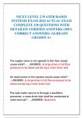 NICET LEVEL 2 WATER BASED SYSTEMS EXAM 2024 ACTUAL EXAM COMPLETE 150 QUESTIONS WITH DETAILED VERIFIED ANSWERS (100% CORRECT ANSWERS) /ALREADY GRADED A+