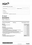 AQA A Level Business Paper 2 2024 (7132/2:Business 2)