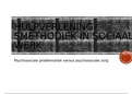 Hulpverleningsmethodiek in sociaal werk - Hulpverlenen exploreren