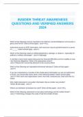 INSIDER THREAT AWARENESS QUESTIONS AND VERIFIED ANSWERS 2024