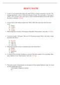 HESI V2 MATH - Updated with correct answers 