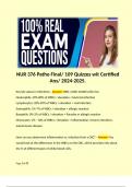 NUR 376 Patho Final/ 109 Quizzes wit Certified Ans/ 2024-2025