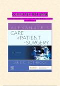 COMPLETER TEST BANK Alexander’s Care Of The Patient In Surgery 17th Edition Rothrock || CHAPTER 1-30 ||RATED 5 STAR