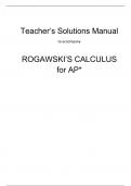 Test Bank For Teacher’s Solutions Manual to accompany ROGAWSKI’S CALCULUS for AP 100% Complete 