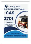 CAS3701 Assignment 11 (COMPLETE ANSWERS) 2024 - DUE 13 September 2024