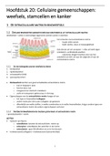 Samenvatting celbiologie deel 2 (HST 9, 12, 14, 15, 16, 17, 18, 19, 20)