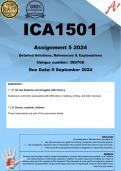 ICA1501 Assignment 5 (COMPLETE ANSWERS) 2024 (518974) - DUE 9 September 2024 