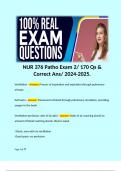 NUR 376 Patho Exam 2/ 170 Qs & Correct Ans/ 2024-2025. 