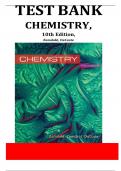 Test Bank - Chemistry 10th Edition by Steven S. Zumdah, Susan A. Zumdahl & Donald J. DeCoste ;complete solutions Graded A+