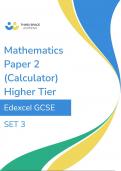 Edexcel set 3 higher gcse math paper 2 2024