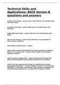 Technical Skills and Applications BACE Version B questions and answers