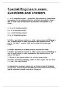 Special Engineers exam questions and answers.