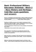 Basic Professional Military Education (Enlisted) - Block 2 - Navy History and Heritage - Cold War exam