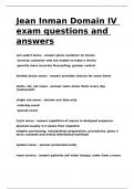 Jean Inman Domain IV exam questions and answers.