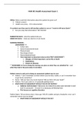 NUR 301 Health Assessment Exam 1 &  Study Guide