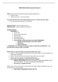 NURS 2092 Health Assessment Exam 1 