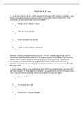 Nicholls State University NURSING 428 Module 8 Exam Questions and Answers