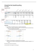 Samenvatting analytische boekhouding - schema