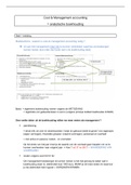 Samenvatting cost en management accounting volledig afgewerkt