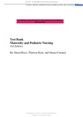 TEST BANK FOR Maternity and Pediatric Nursing BY RICCI, KYLE AND CARMAN