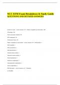 NCC EFM Exam Breakdown & Study Guide QUESTIONS AND DETAIED ANSWERS