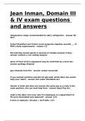 Jean Inman, Domain III & IV exam questions and answers.