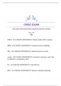 CRISC BUNDLED EXAMS WITH GUARANTEED ACCURATE ANSWERS |VERIFIED