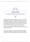 CRISC EXAM WITH GUARANTEED ACCURATE ANSWERS |VERIFIED