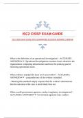 ISC2 CISSP EXAM GUIDE WITH GUARANTEED ACCURATE ANSWERS |VERIFIED