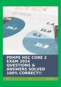 PDHPE HSC CORE 2 EXAM 2024 QUESTIONS & ANSWERS SOLVED 100% CORRECT!!