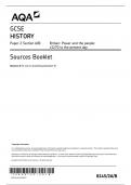 2024 AQA GCSE HISTORY INSERT PAPER 2 SECTION A/B(8145/2A/B;Britain,Power and the people,c1170 to the present day).