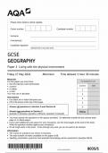 AQA GCSE GEOGRAPHY PAPER 1 2024 (8035/1:Living with the physical environment)