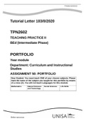 Tutorial Letter 103/0/2020 TPN2602 TEACHING PRACTICE II BEd (Intermediate Phase