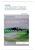 TEST BANK - Lehne's Pharmacology for Nursing Care, 12th Edition ( Jacqueline Burchum, Laura Rosenthal; 2024) Latest Edition || All Chapters 1-112