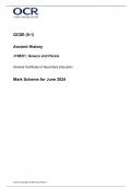 OCR GCSE (9-1) ANCIENT HISTORY MARK SCHEME PAPER 1 2024 (J198/01: Greece and Persia)