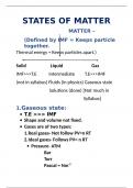 States of matter|chemistry 3|short notes for NEET 2025|Summary notes for NEET 2025|NEET 2025 CHEMISTRY