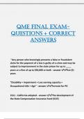 QME FINAL Exam-Questions + correct answers