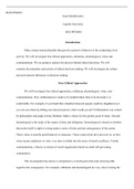 Bus FPX4801    Assessment1.docx  BUS-FPX4801  Issue Identification  Capella University   BUS-FPX4801  Introduction  Ethics means moral principles that govern a person s behavior or the conducting of an activity. We will investigate four ethical approaches