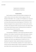 BUS FPX4043    Assessment4   Target.docx  BUS-FP4043  Targeting Incentives Compensation & Benefits Management Tanisha Barnes  Targeting Incentives  Incentive programs are primarily used to promote efficiency and productivity of the workforce, but they can