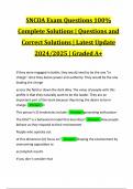 SNCOA Exam Questions 100% Complete Solutions | Questions and Correct Solutions | Latest Update 2024/2025 | Graded A+