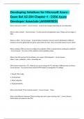 Developing Solutions for Microsoft Azure - Exam Ref AZ-204 Chapter 4 - D306 Azure Developer Associate (ANSWERED)