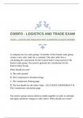 D365FO - LOGISTICS AND TRADE EXAM WITH GUARANTEED ACCURATE ANSWERS