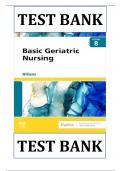 TEST BANK FOR Basic Geriatric Nursing 8th Edition by Patricia A. Williams , ISBN: 9780323826853 |All Chapters 1-20 Updated Version| Guide A+