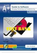 A+ GUIDE TO SOFTWARE 6TH EDITION BY JEAN ANDREWS ( ANSWERS AT THE END OF EACH CHAPTER) TEST BANK