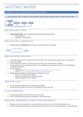 ACCT2012 Management Accounting Notes