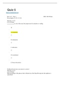 [Solved] BIO 251 Quiz 5. Questions And Answers. Latest 2021